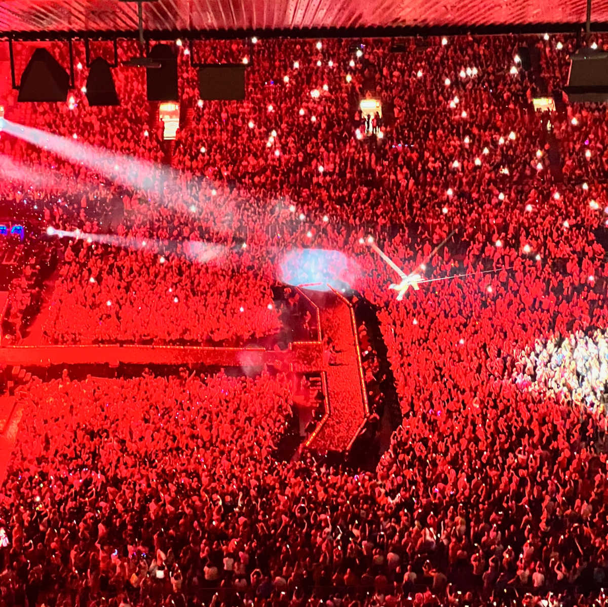 Featured image for Things to do in Liverpool in June including an Ariel shot of an outdoor concert at Anfield stadium