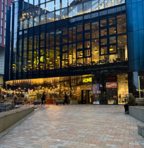 Outside HOME theatre in Manchester